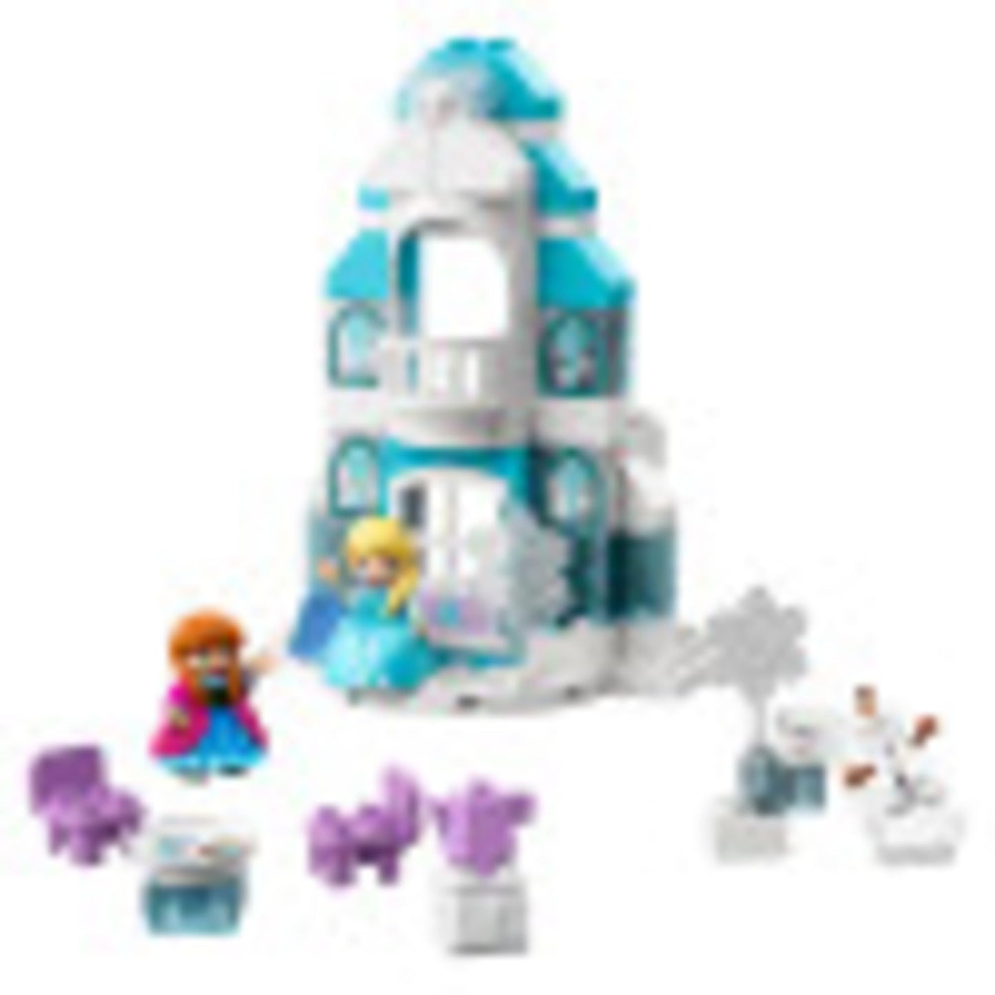 LEGO DUPLO Disney Princess Frozen Ice Castle 10899 Building Toy with Light Brick, Princess Elsa and Anna Mini-Dolls Plus Olaf Figure, Gifts for 2 Year