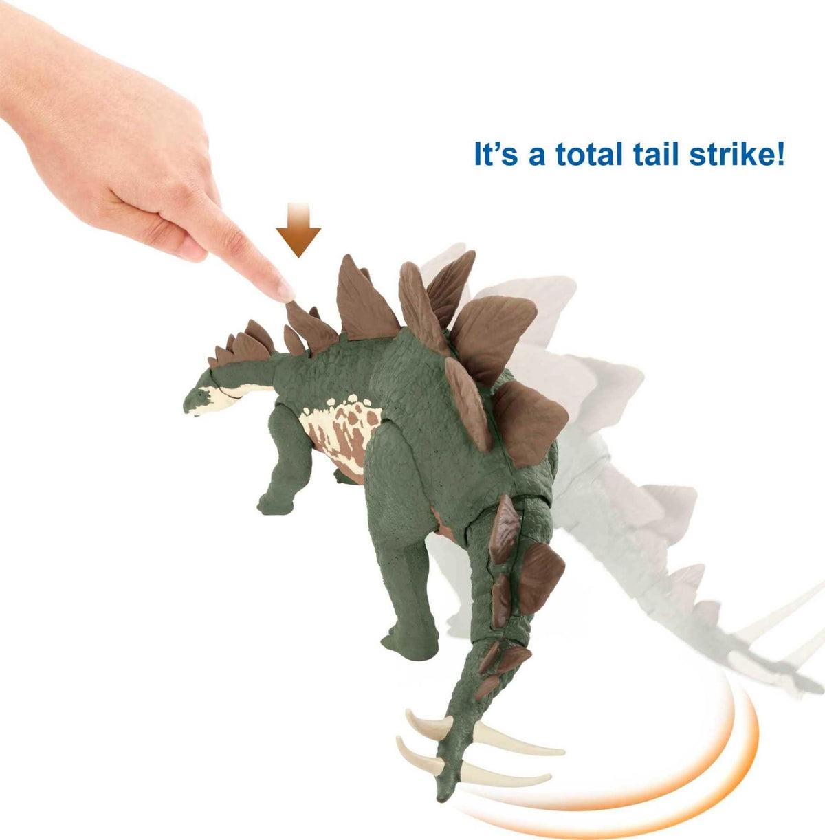 Mattel Jurassic World Toys Camp Cretaceous Mega Destroyers Stegosaurus Dinosaur Action Figure, Toy Gift with Movable Joints, Attack and Breakout