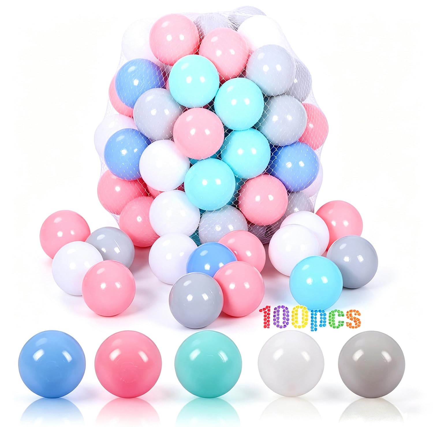 Plastic Ball Pit Balls 50/100/200/400 Pack for Baby Toddler Kids Play