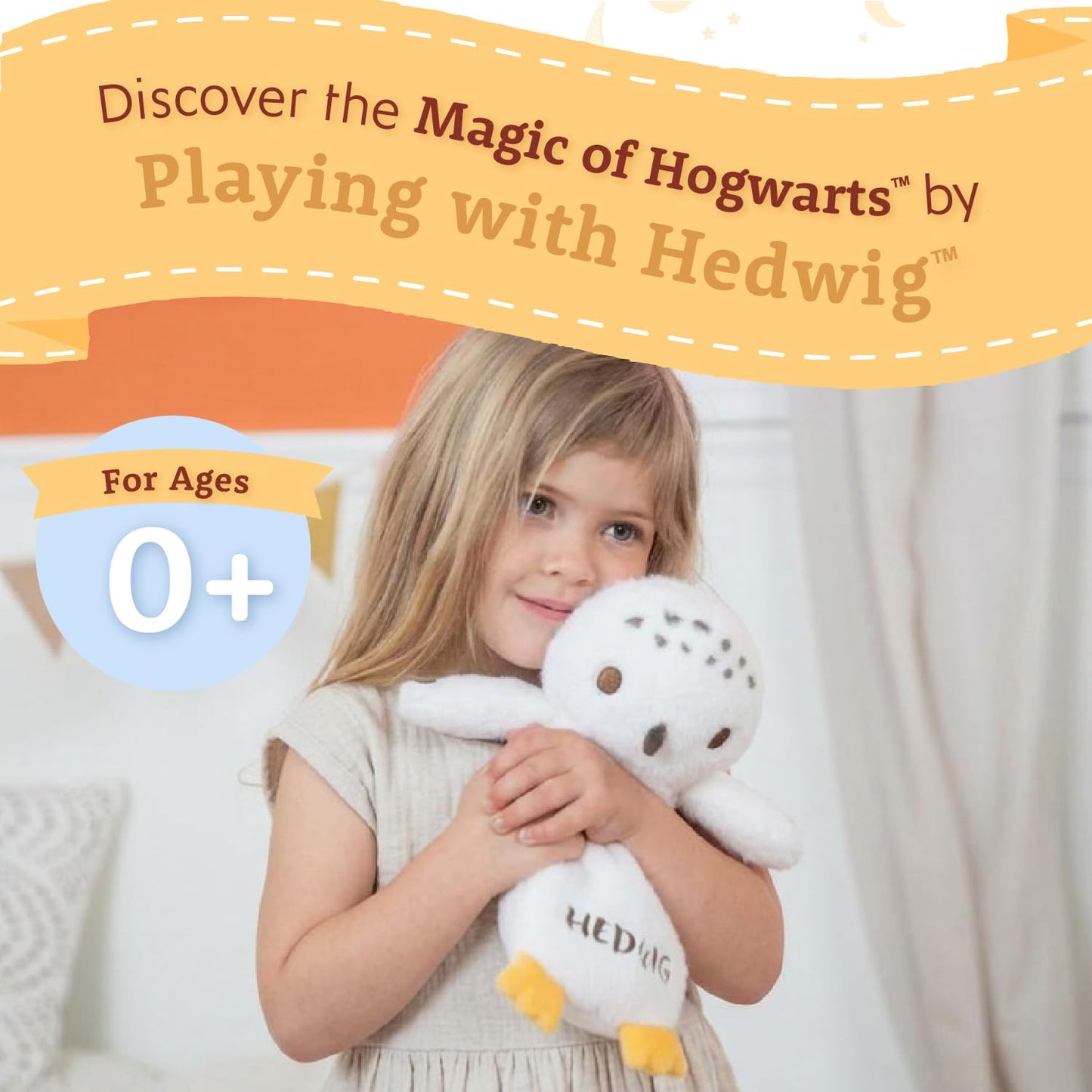 Kids Preferred Cuddle Pal - Harry Potter Hedwig Plush 11 Inch - Stuffed Animal for Babies & Newborn - Baby’s First Plush Blankie