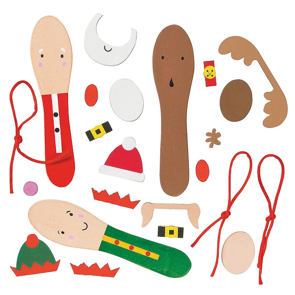 Craft Stick Christmas Ornament Craft Kit - Makes 12 - Crafts for Kids and Fun Home Activities