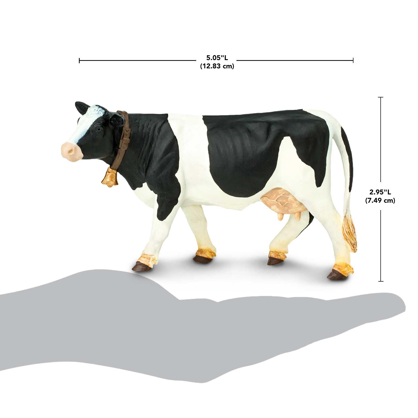 Safari Ltd. Holstein Cow Figurine - Detailed 5" Plastic Model Figure - Fun Educational Play Toy for Boys, Girls & Kids Ages 3+