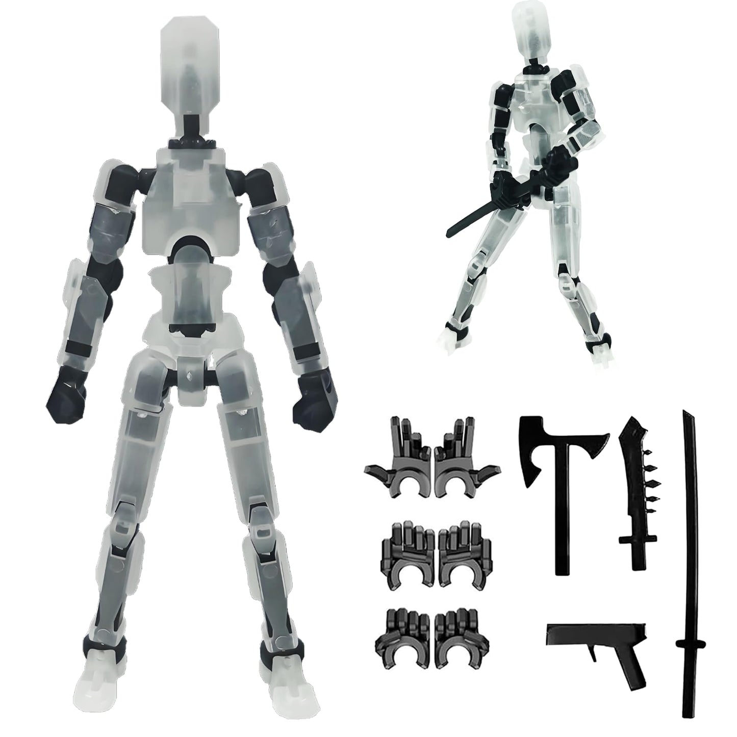 DANONI Titan13 Action Figure, Lucky Robot 13 Action Figures, 3D Printed Multi-Jointed Movable Action Figure, Dummy Robot 13 Action Figures for Desktop