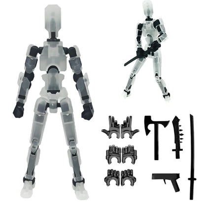 DANONI Titan13 Action Figure, Lucky Robot 13 Action Figures, 3D Printed Multi-Jointed Movable Action Figure, Dummy Robot 13 Action Figures for Desktop
