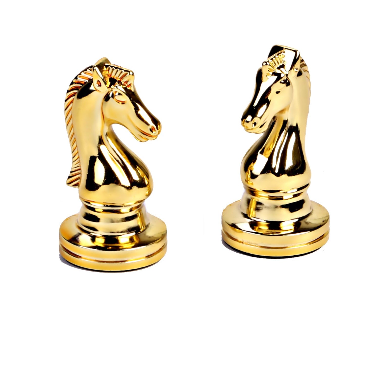 15-Inch Folding Chess Set, Wooden Board with Metal Pieces，Metal Bronze Chess Pieces, Travel Board Game with Extra 2 Queens (Gold and Silver)
