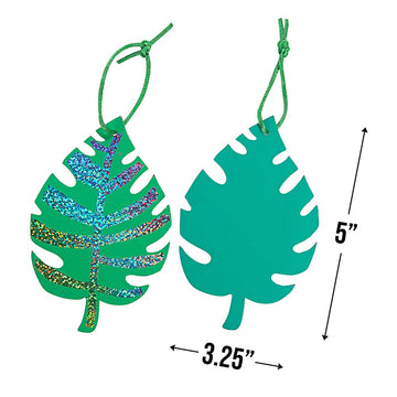 Fun Express Palm Leaf Magic Scratch Ornaments Set - Engaging Craft Activity for Kids DIY Art Projects Creative Home Decor - Perfect for Holiday Party