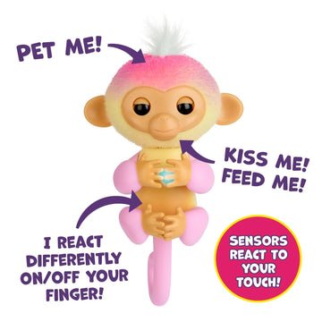 Fingerlings 2023 Interactive Baby Monkey Nursery Playset - Jas with 2-in-1 Cradle and High Chair, and 6 Accessories (Ages 5+)