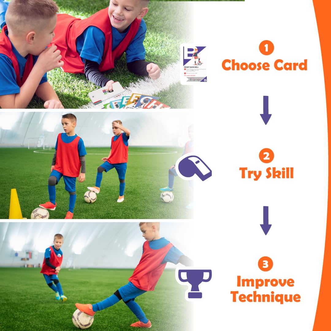 UVU Training KickDeck ABC Soccer Cards for Kids 4+ | Fun Alphabet Soccer Drills for Footwork, Ball Control & Coordination | Screen-Free Practice at