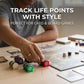 Board Game Life Counter, 4-Digit Wheel Trackers for 0-9999 Single Player and 0-99 Dual Player Modes, MTG Life Counter, Professionally Made for TCG