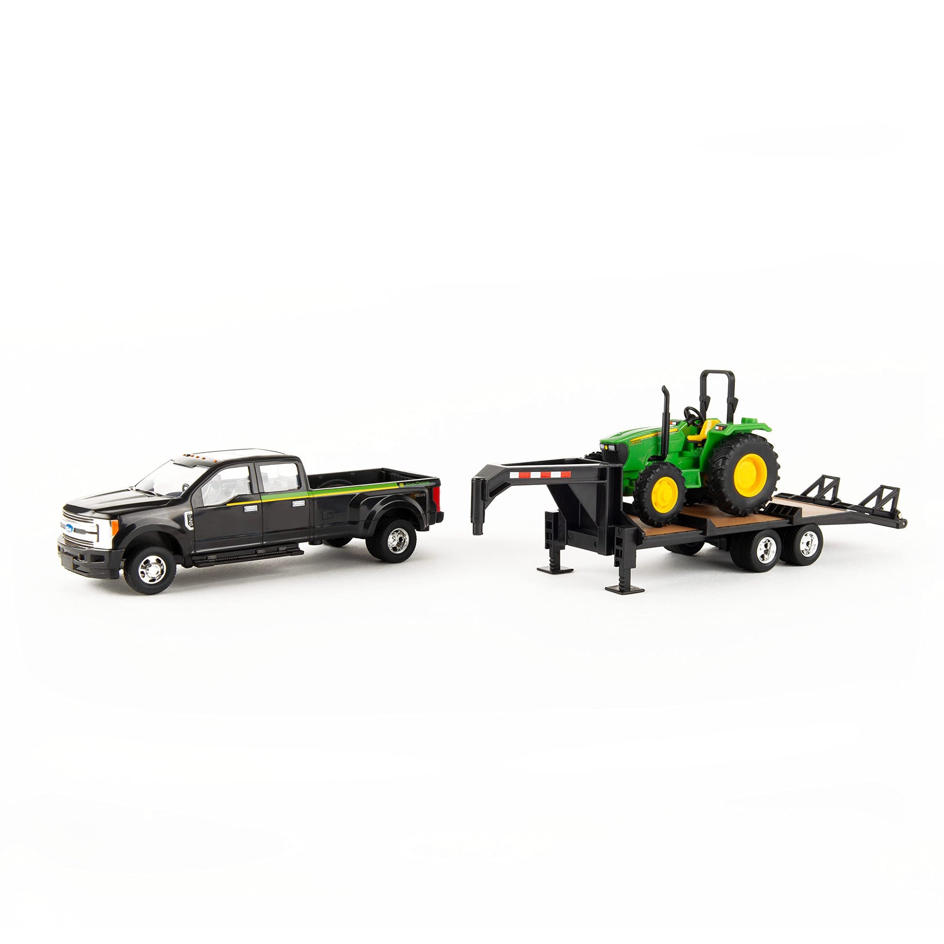 ERTL Ford F350 Pickup and Tractor Toy Set - 1:32 Scale - Includes John Deere Tractor Toy, Ford F350 Pickup Truck Toy and Gooseneck Trailer - 17.25 x