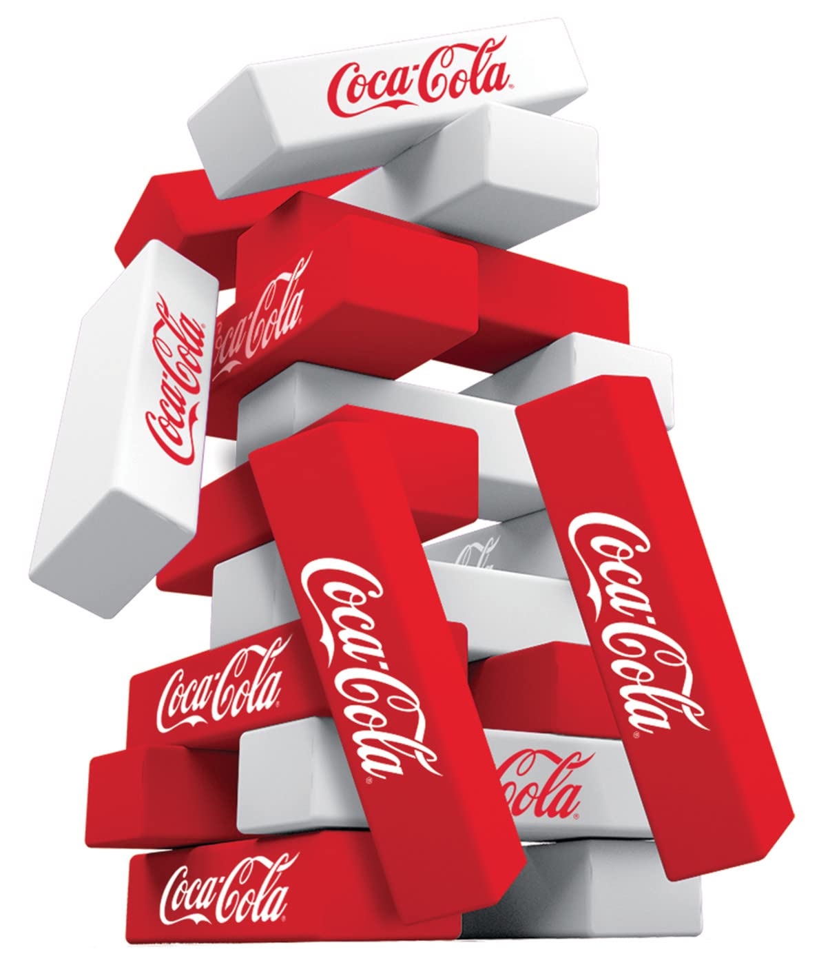 MasterPieces Games - Coca-Cola Travel Sized Tumble Tower - Officially Licensed