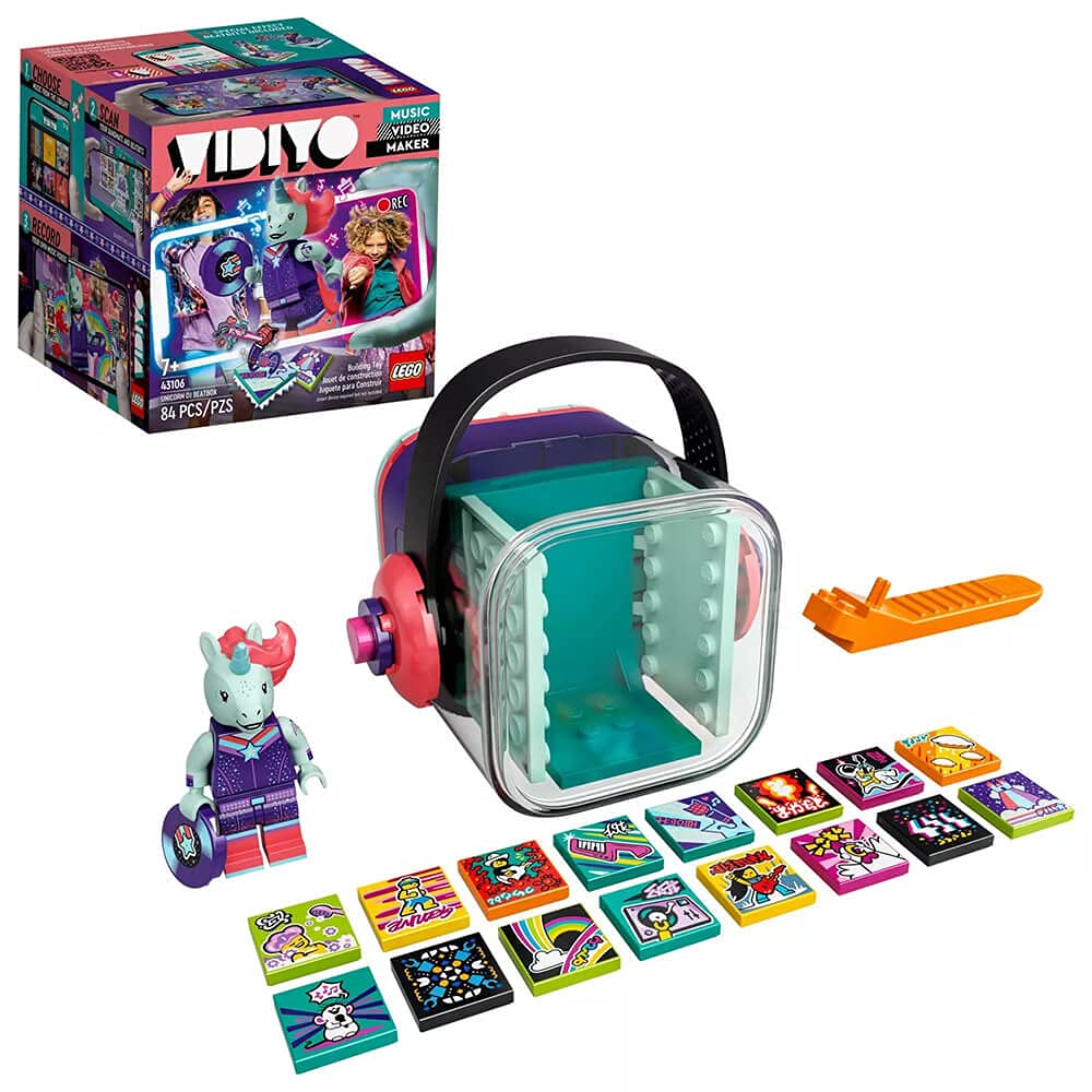 LEGO VIDIYO Unicorn DJ Beatbox 43106 Building Kit with Minifigure; Creative Kids Will Love Producing Music Videos Full of Songs, Dance Moves