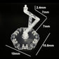 TWKUPWO Hobby Action Base Display Stand, Gundam Action Figure Stand - Compatible with MG, RG, HG Universal Models - Transparent 6 Set