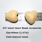 10pcs Natural 40mm Unfinished Wood Hearts Beads with Holes Eco-Friendly Wooden Handing Materials DIY Beading Craft Accessories (40mm 10pcs)