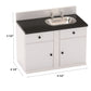 Dollhouse Kitchen Sink Cabinet, Mini White Countertop, 1:12 Scale Furniture for 6 Inch Dolls