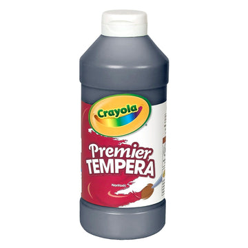Crayola Premier Tempera Paint For Kids - Black (16oz), Kids Classroom Supplies, Great For Arts & Crafts, Non Toxic, Easy Squeeze Bottle