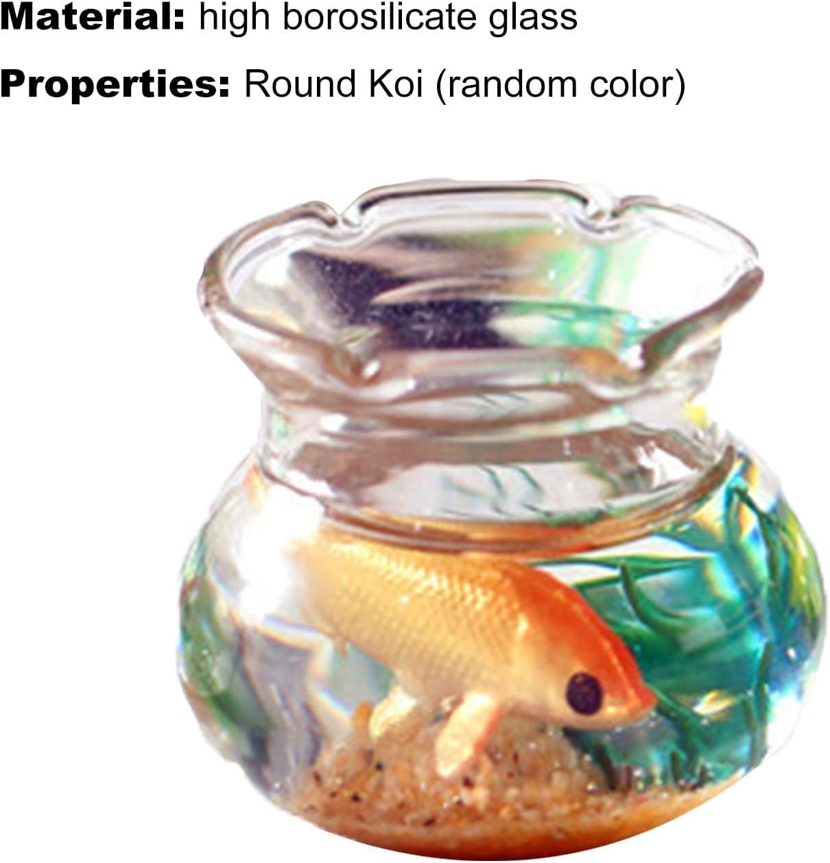 Dollhouse Fish Tank, 1:12 Scale Miniature Resin Accessories for Garden Scene Decor, Realistic Chic Resin Dollhouse Fish Tank, Desktop Ornaments