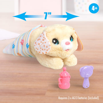 furReal Newborns Puppy Interactive Pet, Small Plush Puppy with Sounds and Motion, Kids Toys for Ages 4 Up by Just Play