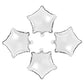 MOWO Star-shaped Foil Balloons, 10" Silver, Pack of 50