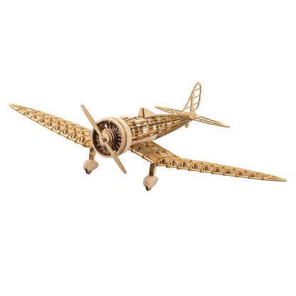 Viloga 3D Wooden Puzzles Airplane 1:31 KA-14 Fighter, Laser-Cut Balsa Wood Airplane Kits to Build for Adults, Perfect Static Model Airplane Puzzles
