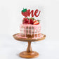 Red Glitter Strawberry One Cake Topper, Berry 1st Birthday/A Sweet Little Berry is on the Way, StrawberryThemed Baby's 1st Birthday Baby Shower Party