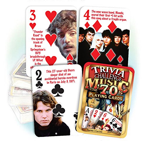 Flickback 1970's Music Trivia Playing Cards: 50th Birthday Gift