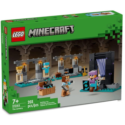 LEGO Minecraft The Armory Building Set, Includes Popular Minecraft Figures Alex and Armorsmith, Action Toy for Gamers and Kids, Gift for Boys and