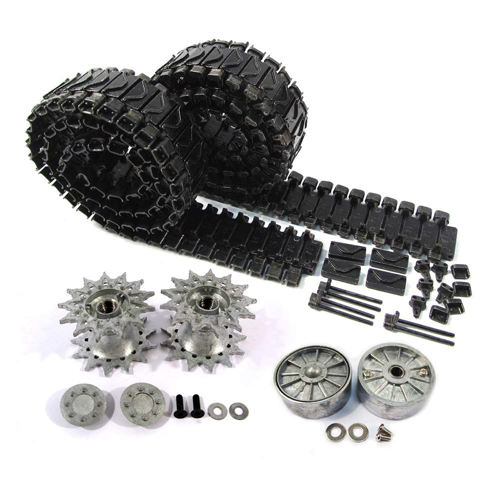 1:16 Mato T74 Metal Tracks with Duckbills Sprockets Driving Idler Wheels with Bearings for Heng Long 3898-1 Remote Control Tank