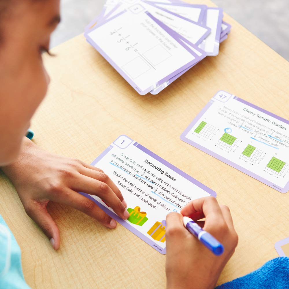 EAI Education Fraction Warm-Ups: Problem Solving Task Cards - Grade 5