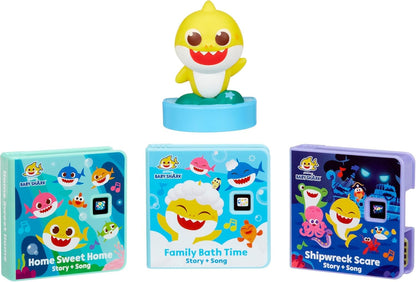 Little tikes Baby Shark Family Collection for Story Dream Machine - 3 Stories & 1 Character, Storytime Books with Audio Play Character, for Boys and