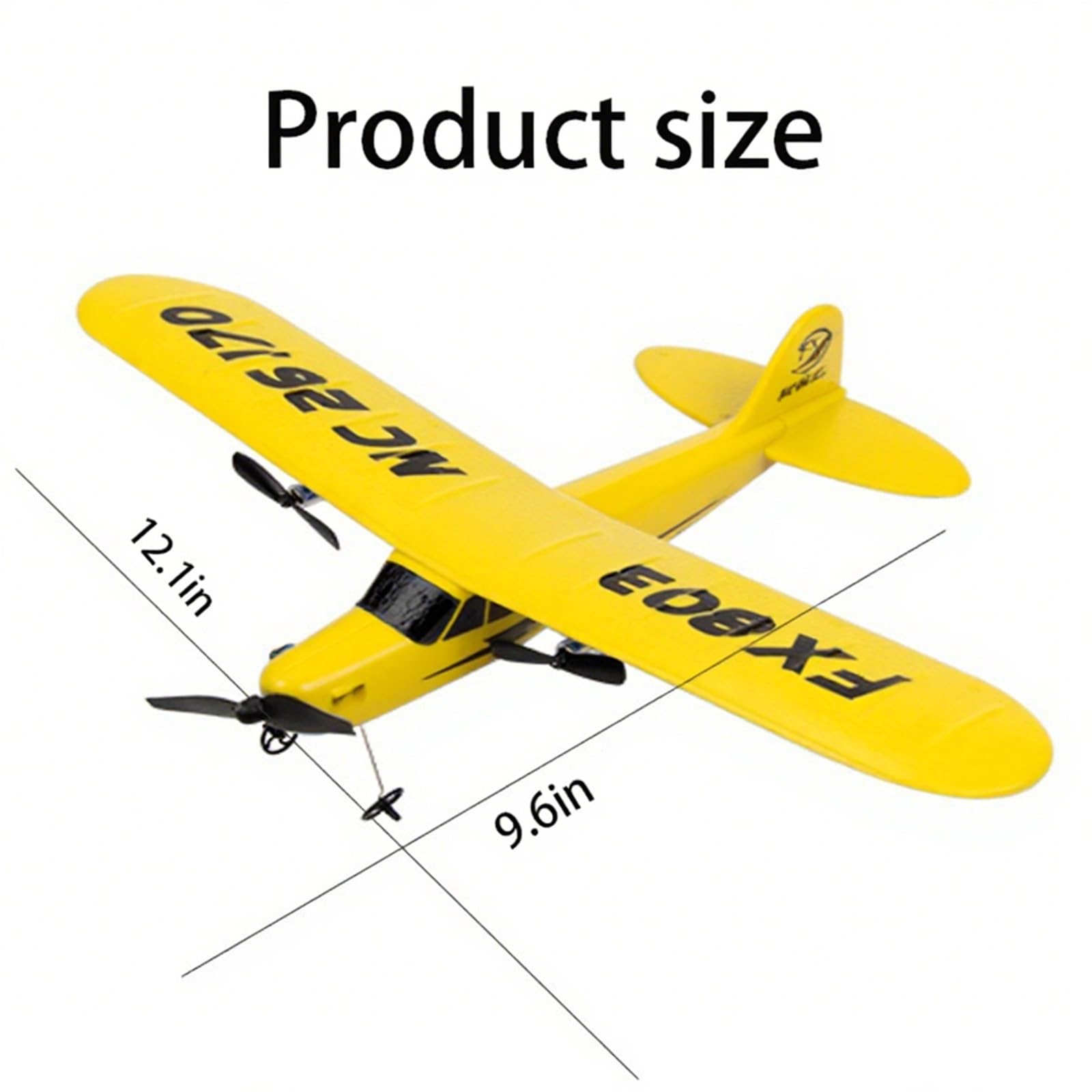 ynapmoc RC Airplane Toy, 2.4GHz RC Glider, Easy to Control, Gift for Boys and Beginners(Yellow)