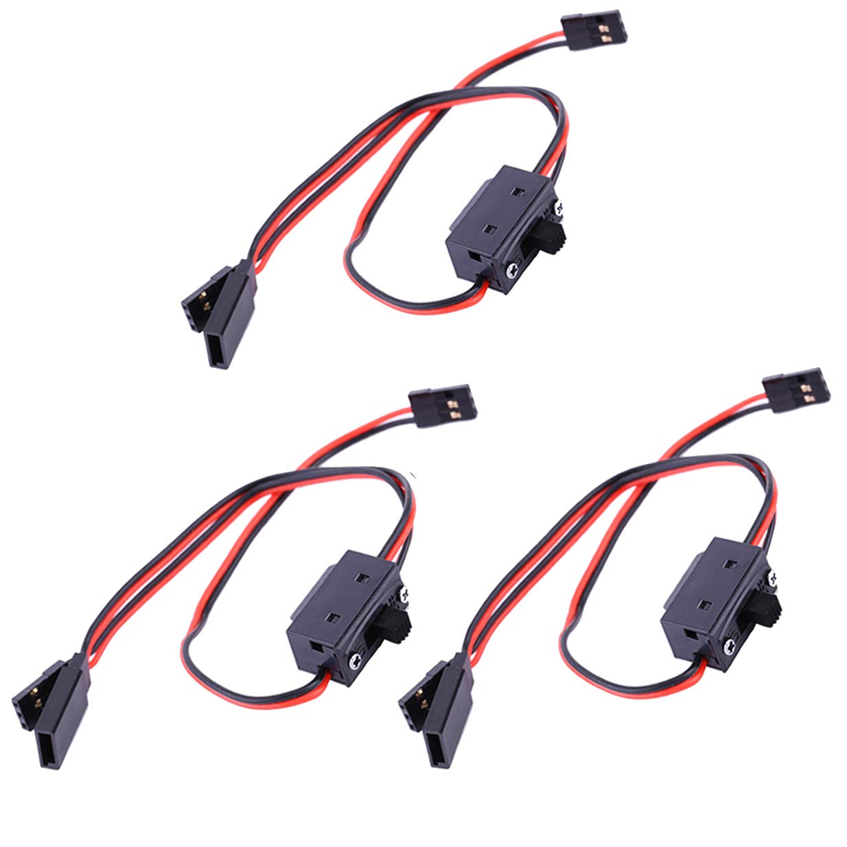 3Pack ShareGoo JR Style 3 Way Power On Off Switches RC Switch Receiver for RC Car Truck Airplane Helicopter,11.8"