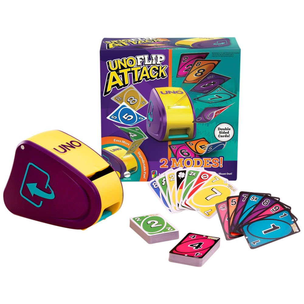 Mattel Games UNO Flip Attack Card Game, Ages 7+, 2-10 Players