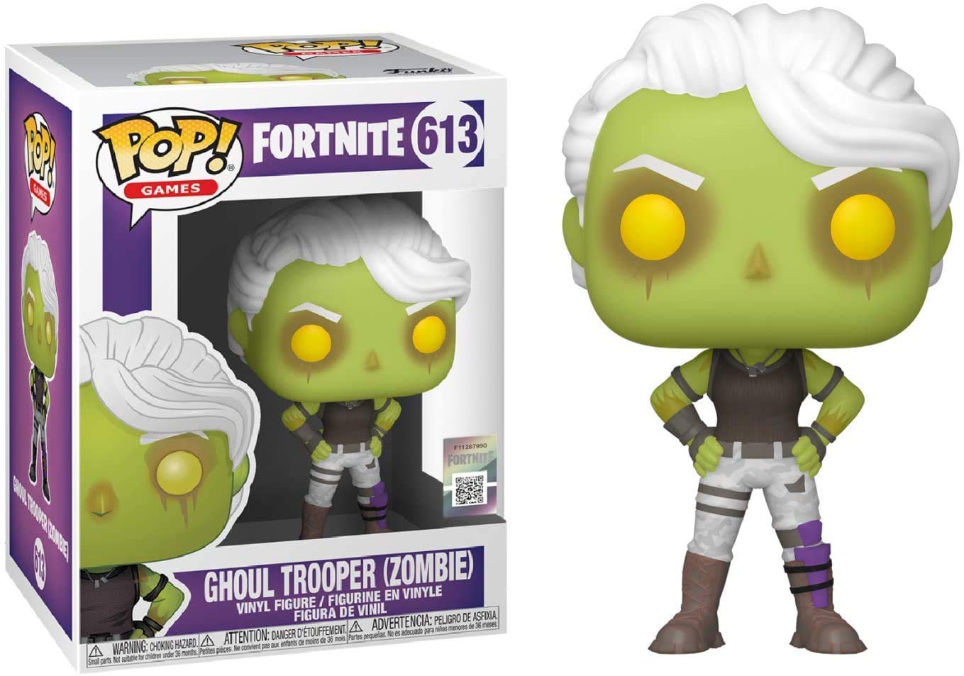 Funko Pop! Games: Fortnite - Ghoul Trooper (Zombie) Vinyl Figure (Bundled with Pop Box Protector Case)