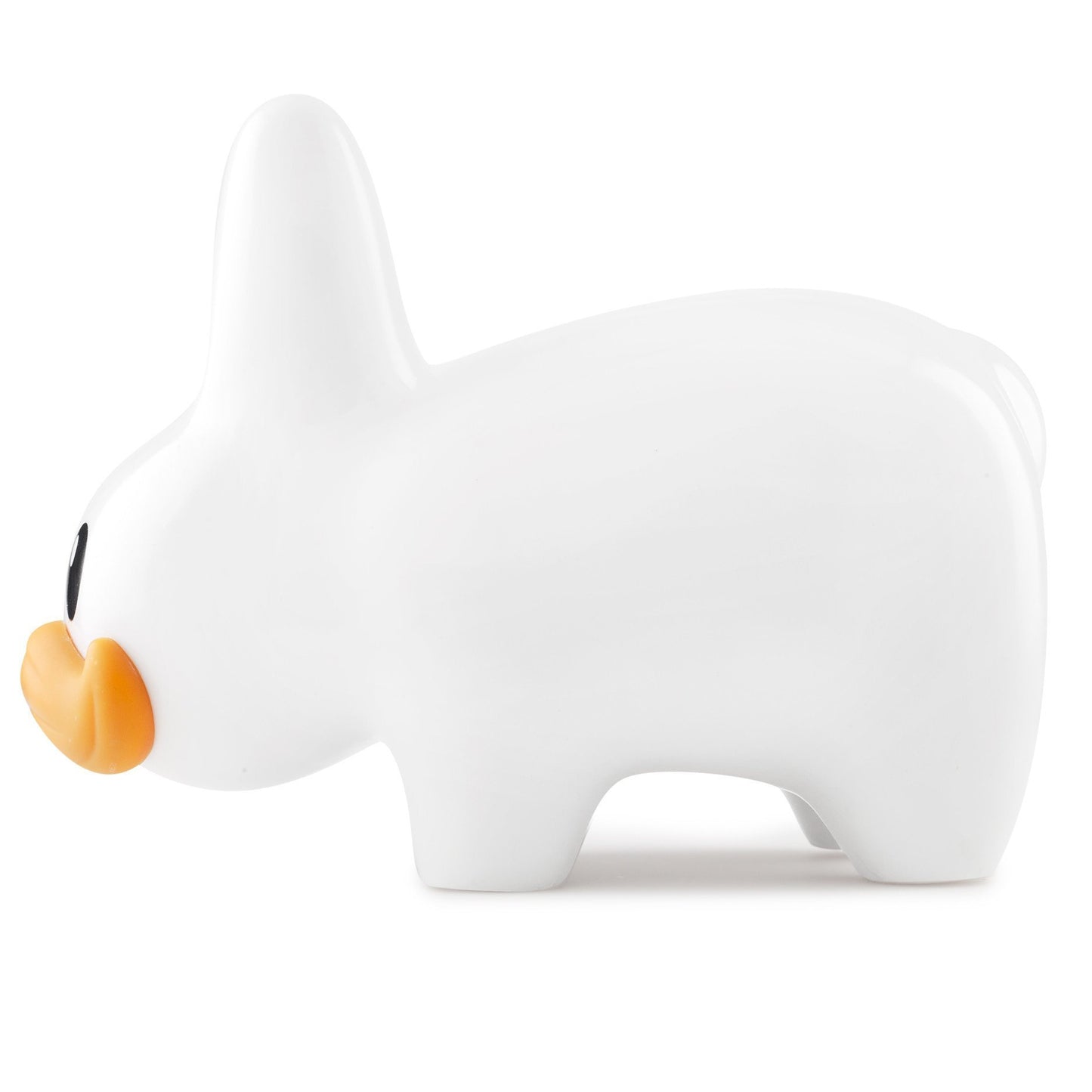 Kidrobot Happy Stache Labbit 10 Inch Vinyl Art Figure by Frank Kozik - White Edition