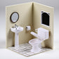 1:12 Scale Miniature Bathroom Toilet - Realistic Dollhouse Furniture for DIY Crafts, Dioramas and Architectural Models