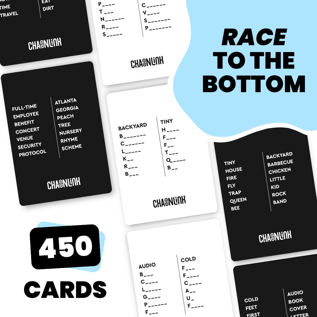 Viral Studios Chainlink - Guess the Sequence Party Game, Fast Paced Word Game for Adults & Kids, 450 Cards Fun Cards for Family Nights, Gatherings
