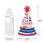 Big Dot of Happiness Cheerio, London - Cone Happy Birthday Party Hats for Kids and Adults - Set of 8 (Standard Size)
