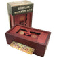 Good Luck Puzzle Box IQ Secret Money and Gift Card Holder Magic Trick Lock