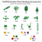 LANMANUO Garden Plants Building Bricks Set, 310PCS Flowers Bushes Trees Palm Leaves Vines Grass Accessories, Jungle Forest Park DIY Scene Blocks