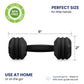 Baby Dumbbell Toy - Silicone Dumbbell Teether Toys Weight Rattle Sensory Toy for Babies - Great Gift for Baby and Toddler Girls or Boys (Black)