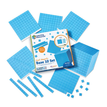 Learning Resources Giant Magnetic Base Ten - Math Manipulatives, Teacher Supplies, Back to School, Counting Cubes for Kids, 131 Piece Set