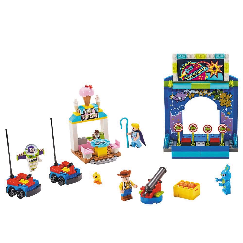 LEGO Disney Pixar’s Toy Story 4 Buzz Lightyear & Woody’s Carnival Mania 10770 Building Kit, Carnival Playset with Shooting Game & Toy Story Characters
