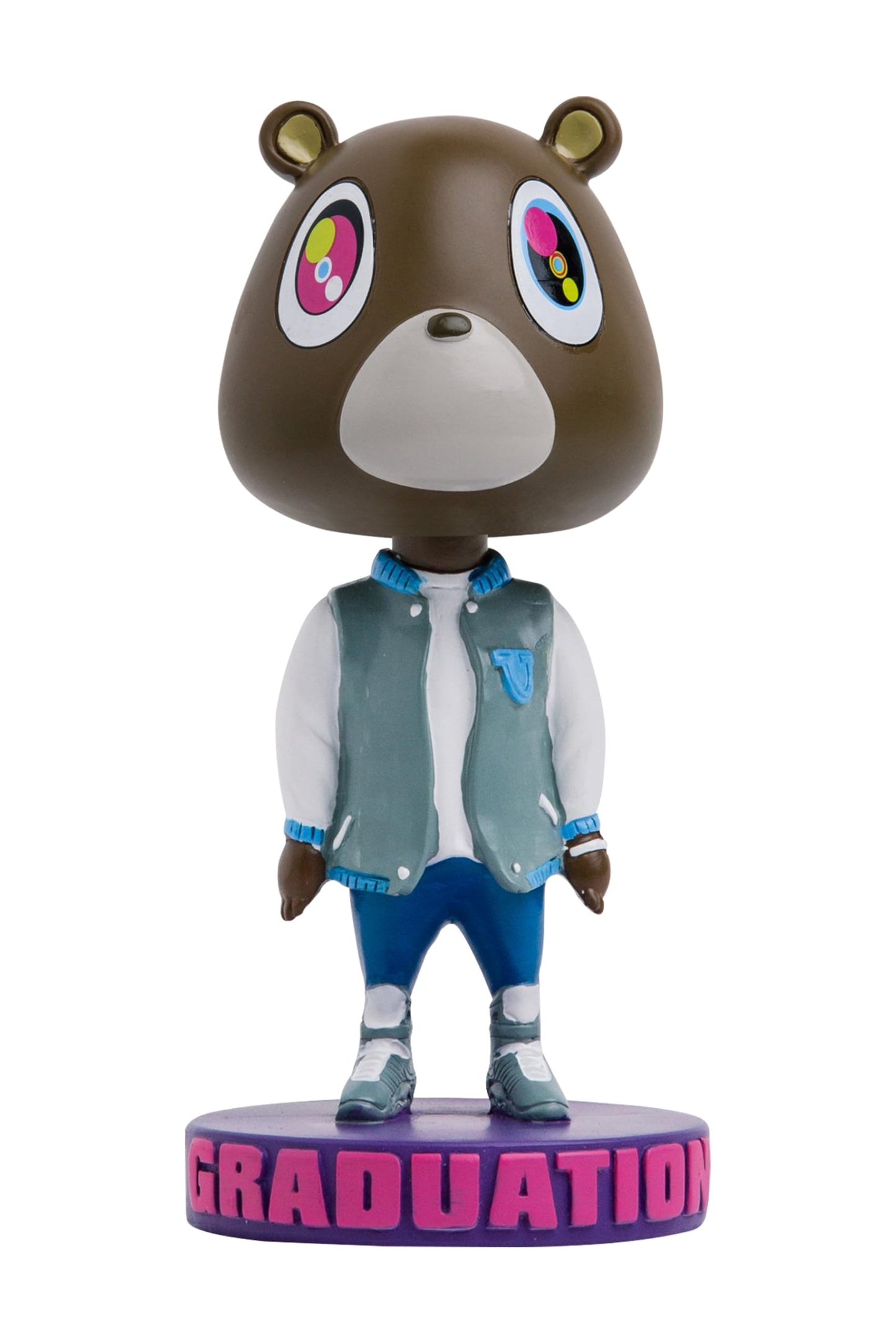 The Graduation Bear Bobblehead - College Dropout Bear Statue for The Hip hop Head in Your Life!