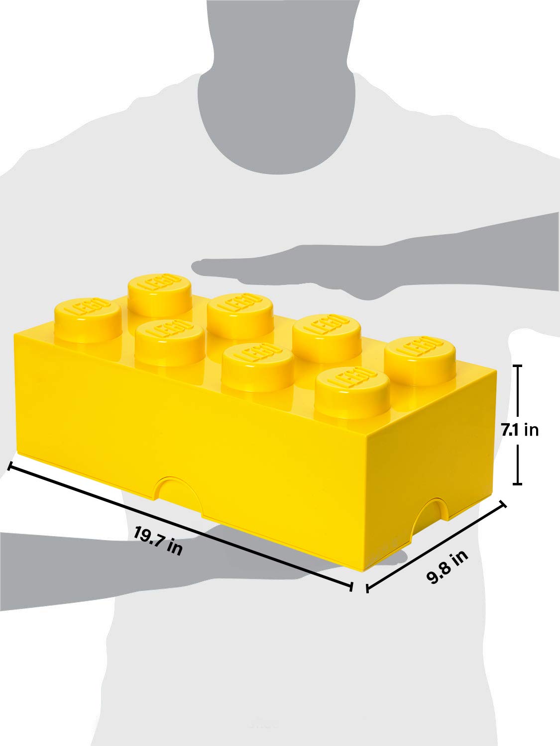 LEGO Batman Storage Brick 8 Bright Yellow