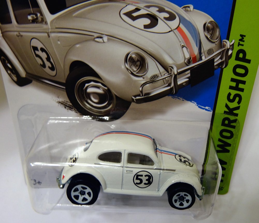 Hot Wheels 2014, Volkswagen Beetle. Herbie The Love Bug. HW Workshop 191/250. 1:64 Scale.