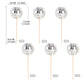 Gexolenu 24 Pcs Disco Ball Cupcake Toppers, NO DIY Silver Disco Ball Cupcake Picks Centerpiece Decor for Disco Theme Party 70's Disco Cake Birthday