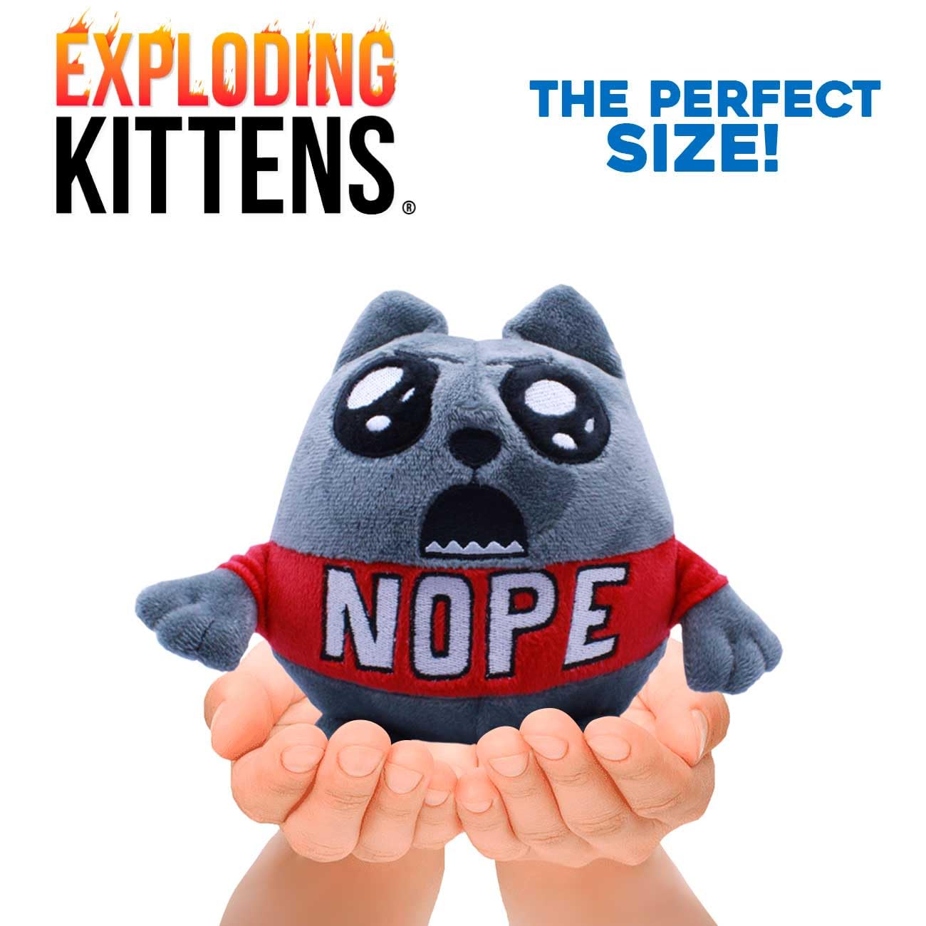 Just Toys LLC Exploding Kittens 6? Plush - Nope Cat - Official Licensed Soft Toy - Soft Plush Collectible for Kids & Fans