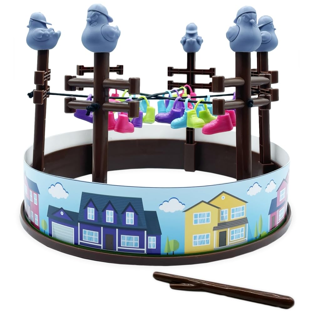 University Games, Shoe Shoo Pigeons! Game, Send Your Shoes Flying! A Fun Board Game for Ages 6+