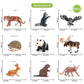 Volnau Safari Animal Figurines Toys 9PCS Eurasia Figures for Toddlers Kids Christmas Decoration Gift Preschool Educational Tiger Panda Jungle Forest